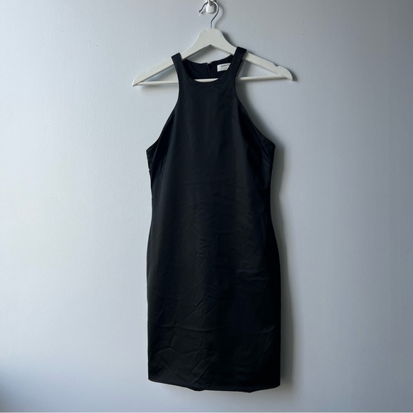 Aritzia- Babaton Mini Satin Black Dress Size 4 - Picture 3 of 10